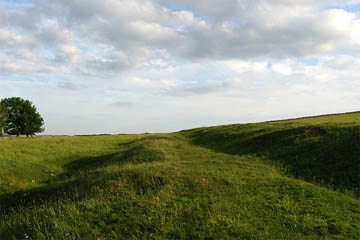 Another view of the eastern ramparts of the hill fort.