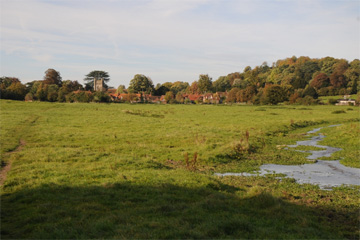 The pretty village of Hambleden lies just three-quarters of a mile from present course of the River Thames.