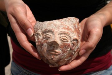 A pottery face found near Tel Qashish.