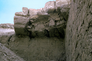 The roof of the burial chamber.