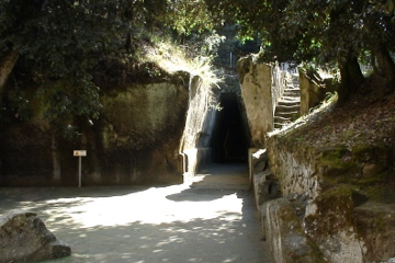 The entrance to the tunnel which leads down to the Cave of the Sibyl, one of the entrances into Hades.