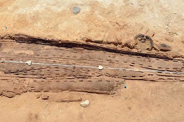 Section of ancient boat