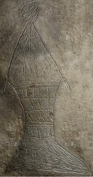 A shape claimed to represent Jonah in the whale.