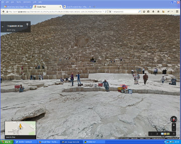 The entrance to the Great Pyramid