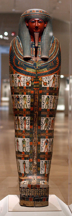 A cartonnage mummy case