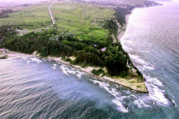 An aerial view of Cape St Antanas south of Byzala on the coast of the Black Sea.
