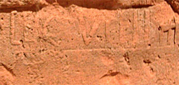 A tile bearing the stamp of the Ninth Legion.