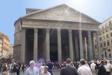 The Pantheon, once a temple to all the gods, now a Christian church.