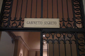 The entrance to the infamous Secret Cabinet, now open to the public.