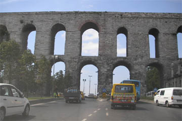 Valens' aqueduct in the heart of Istanbul