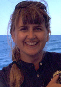 Cheryl Ward at sea.