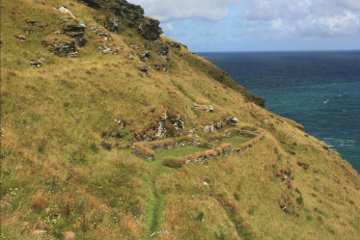 The find spot on Tintagel